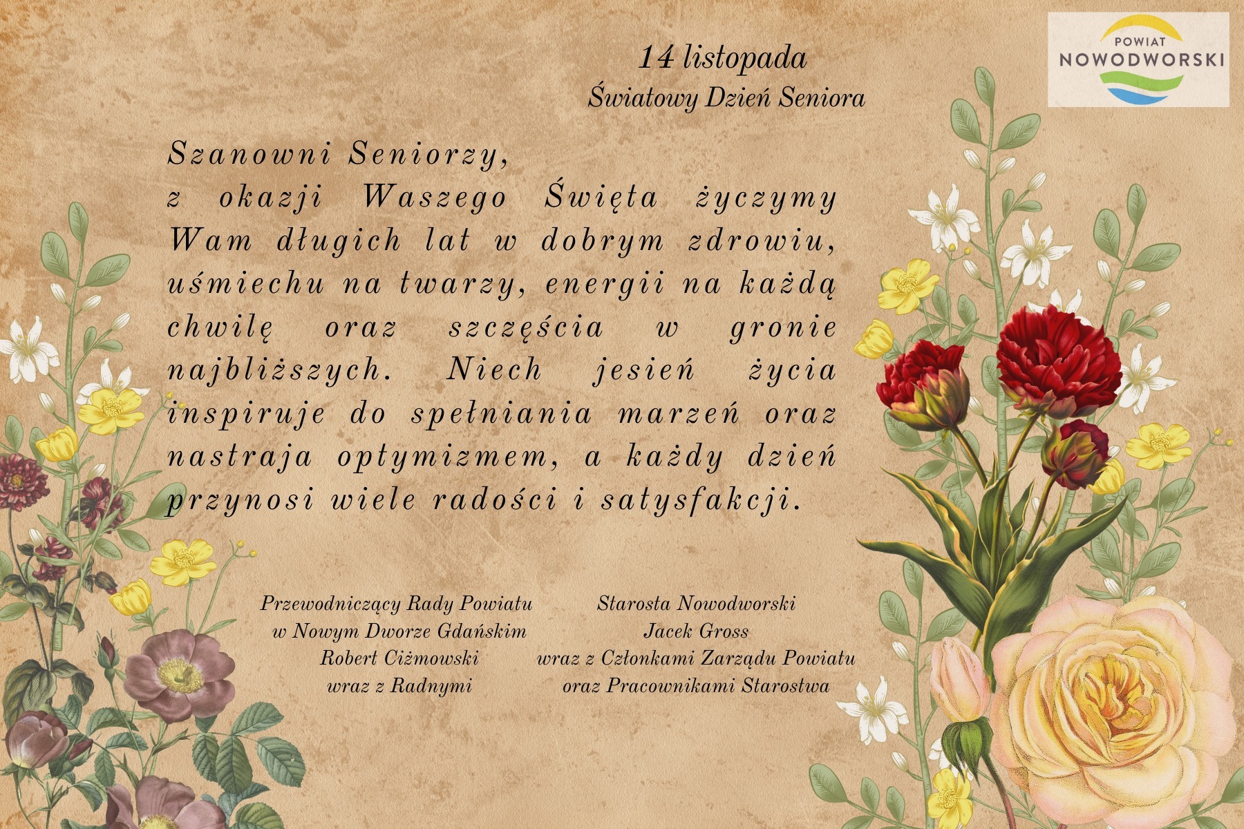 Światowy Dzień Seniora - życzenia
