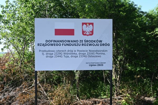 Przebudowa drogi Tuja - odbiór inwestycji 1