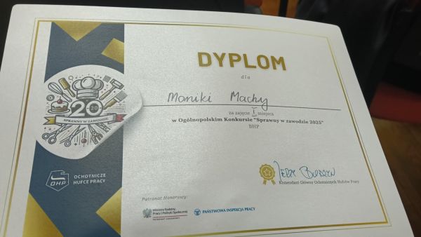 Sukces uczestniczki z Pomorskiej Wojewódzkiej Komendy OHP.