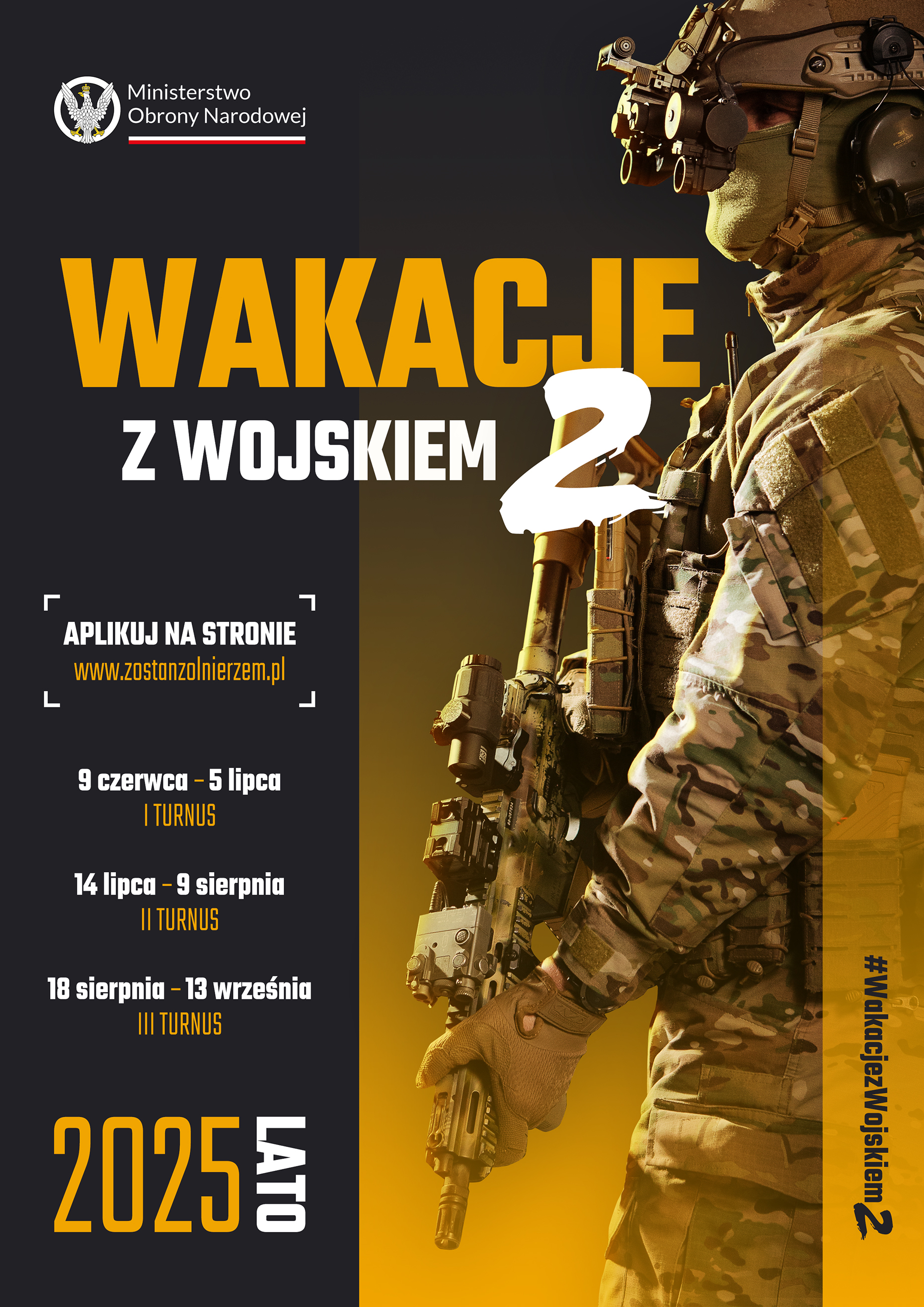 Wakacje z wojskiem 2025 - plakat