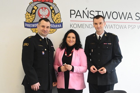 SPOTKANIE WIGILIJNE STRAŻAKÓW  W KOMENDZIE POWIATOWEJ PAŃSTWOWEJ STRAŻY POŻARNEJ W NOWYM DWORZE GDAŃSKIM