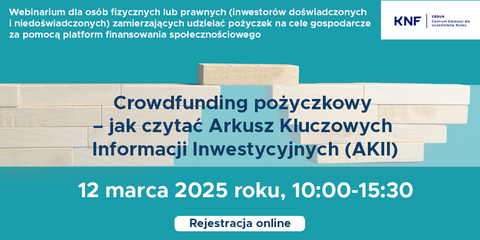 BEZPŁATNE WEBINARIUM URZĘDU KOMISJI NADZORU FINANSOWEGO