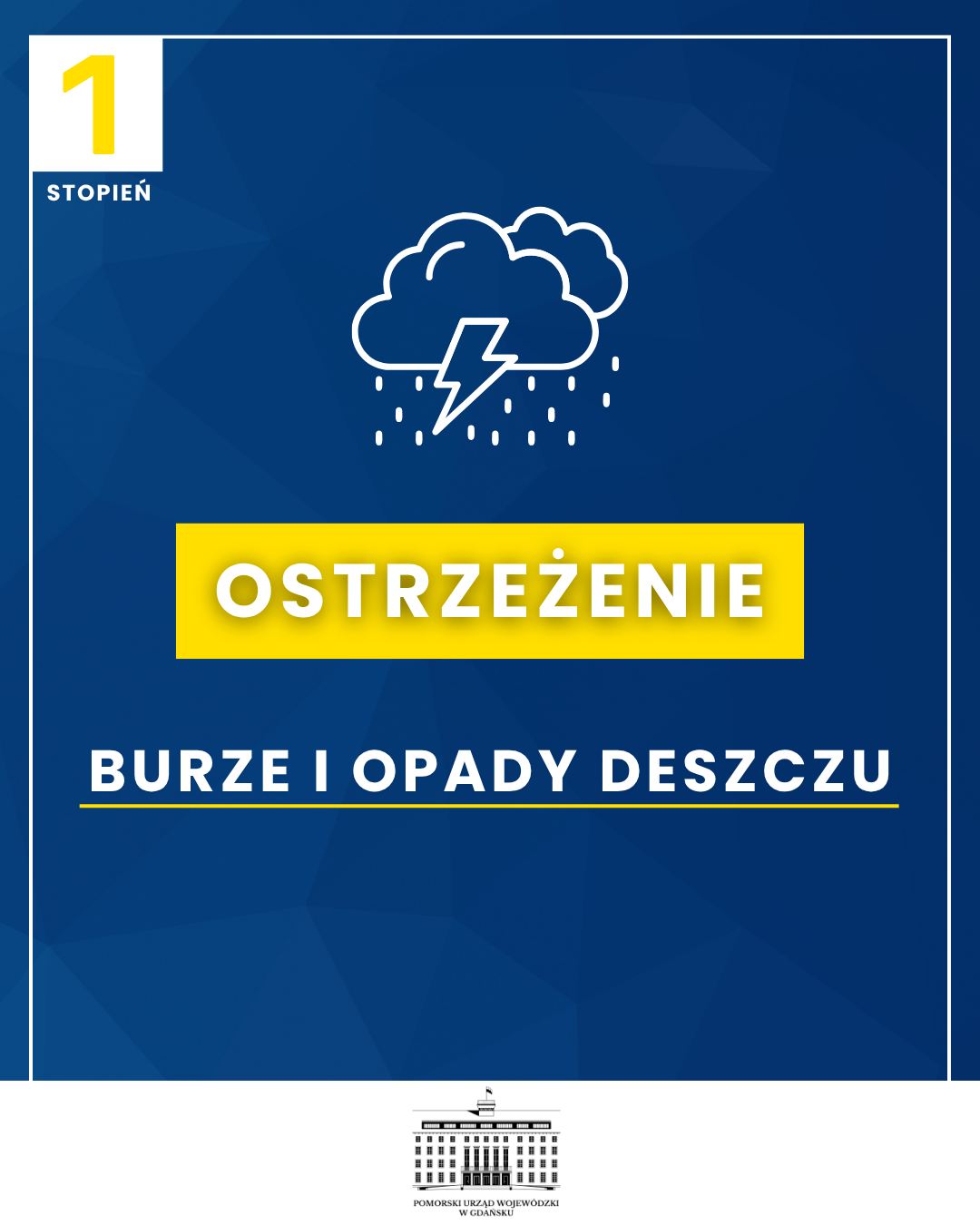 OSTRZEŻENIE POGODOWE BURZE