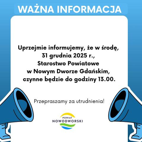 WAŻNA INFORMACJA