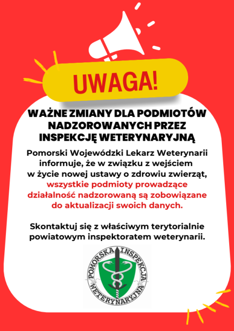 KOMUNIKAT POWIATOWEGO LEKARZA WETERYNARII
